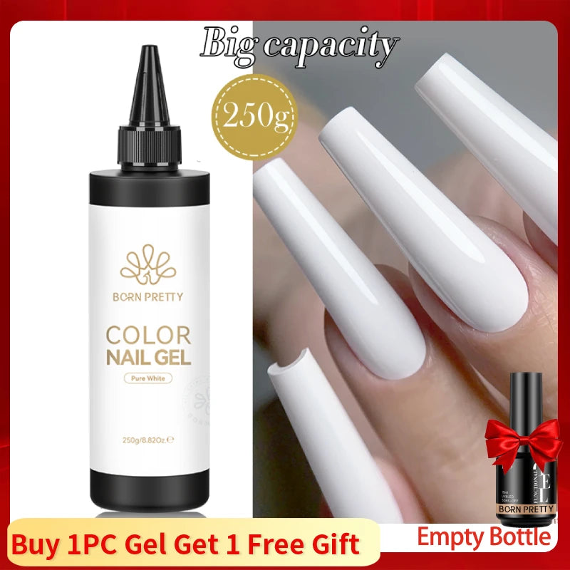 BORN PRETTY 250g Super Top Coat Gel Nail Polish Base Gel Matte Top Coat Semi-Permanent Varnish Soak Off Nail Art Functional Gel