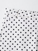Fashion Polka Dot Shorts Sets For Women 2026 Spring Drawstring Bomber Jacket High Waist Shorts 2 Pieces Set Woman Outfits