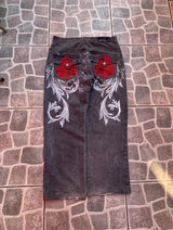 Dragon Print Y2K Baggy Jeans