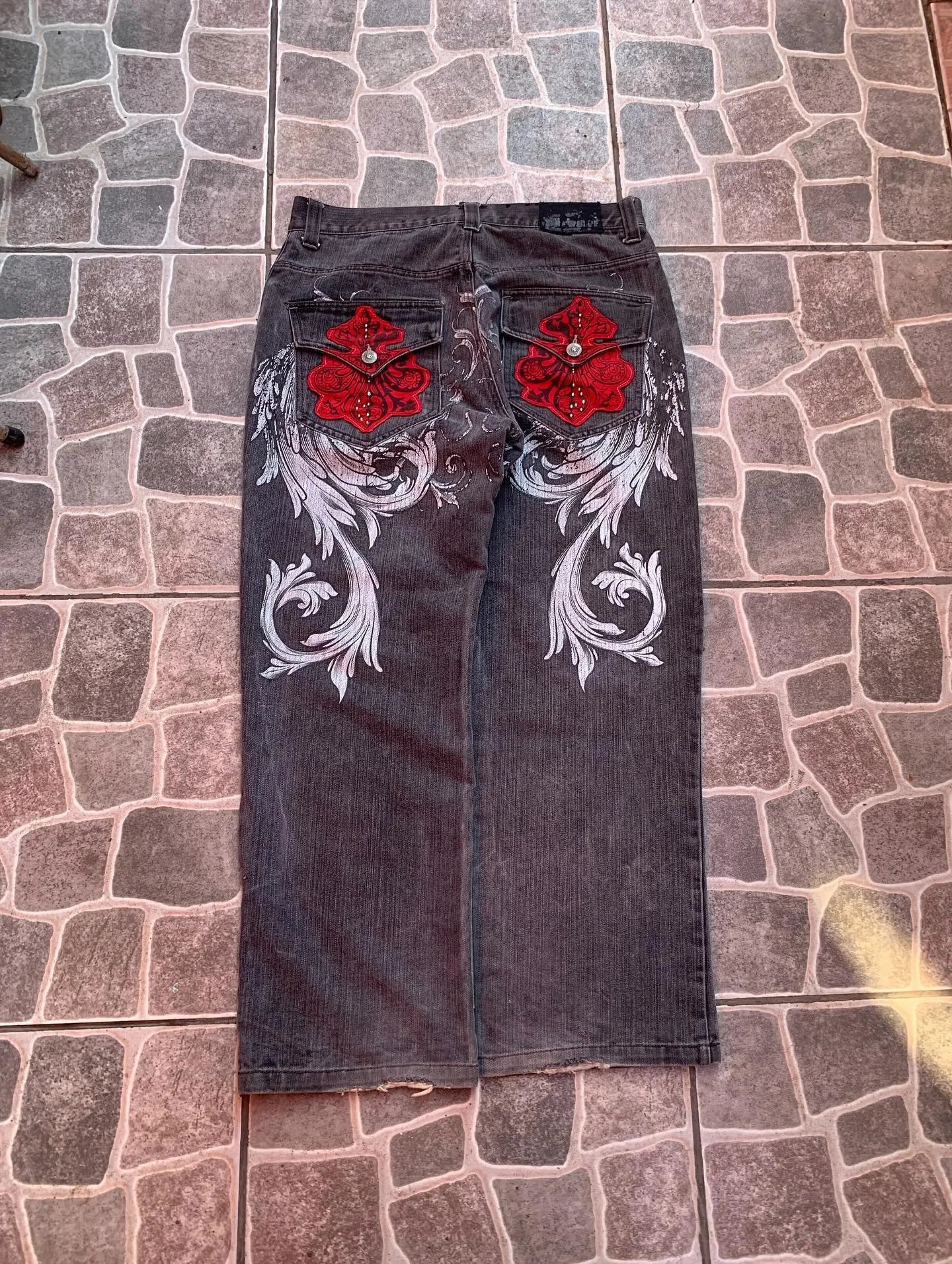 Dragon Print Y2K Baggy Jeans