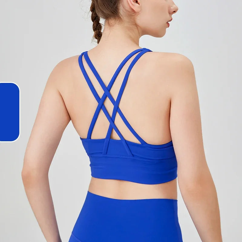 Women's Cross-Back Yoga Sports Bra