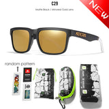 KDEAM All Black Men's Sunglasses Polarized And UV400 Protection Lens Driving Fishing Glasses Mirror With Complete Package