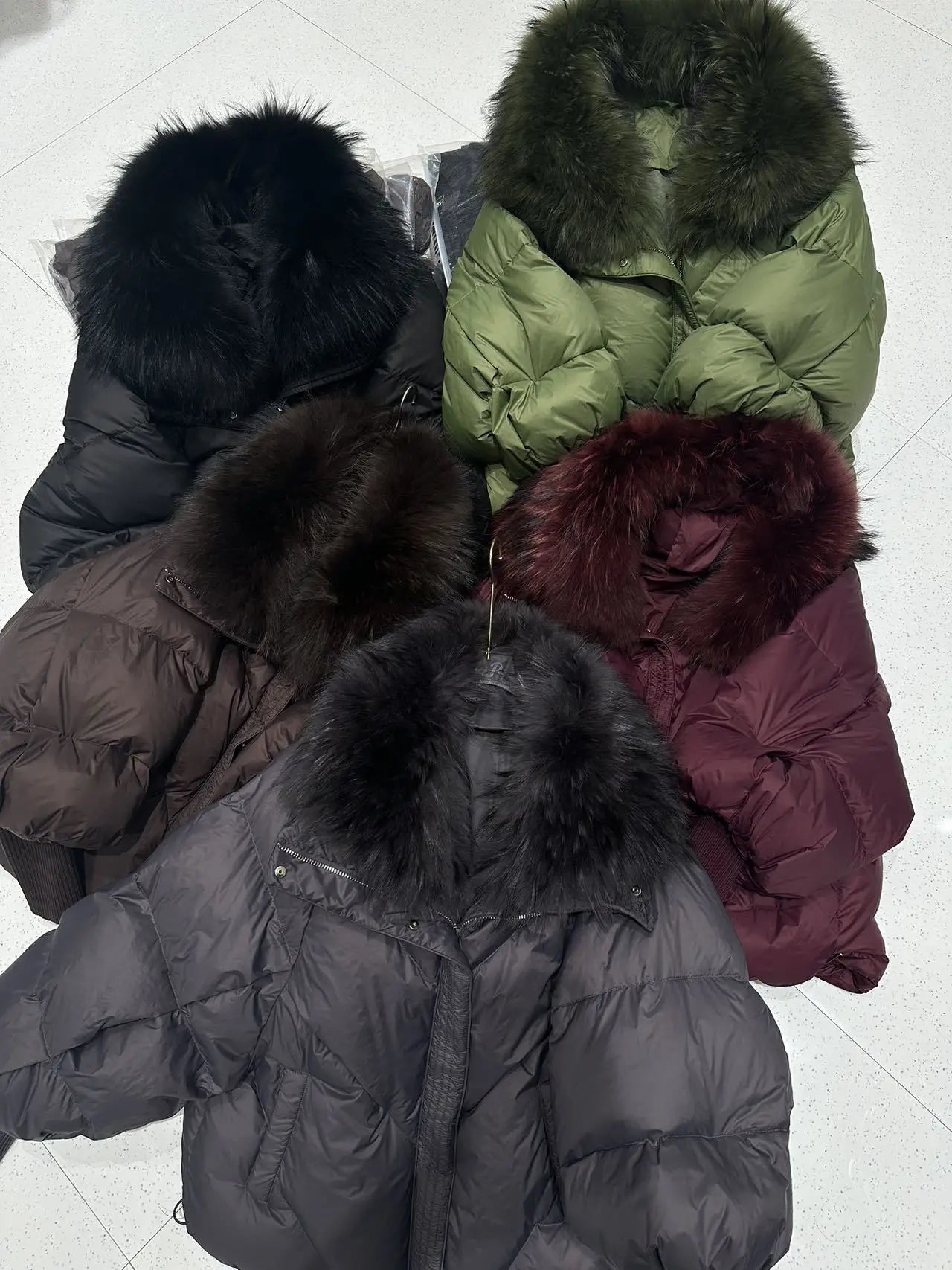 Winter Large Fur Hooded Down Jacket