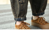 Women's Retro Embroidered High-Waist Jeans