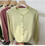 Classic O-Neck Knit Cardigan