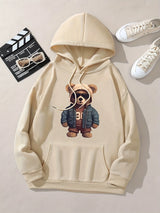 Women's Cat Print Hoodie – Cozy Casual Pullover