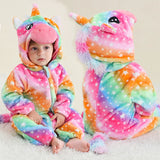 Adorable Animal Cartoon Baby Winter Rompers