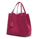 CHCH Tote Bag New Large Capacity Black Simple Knitted Shopping Bag 27*20*28cm