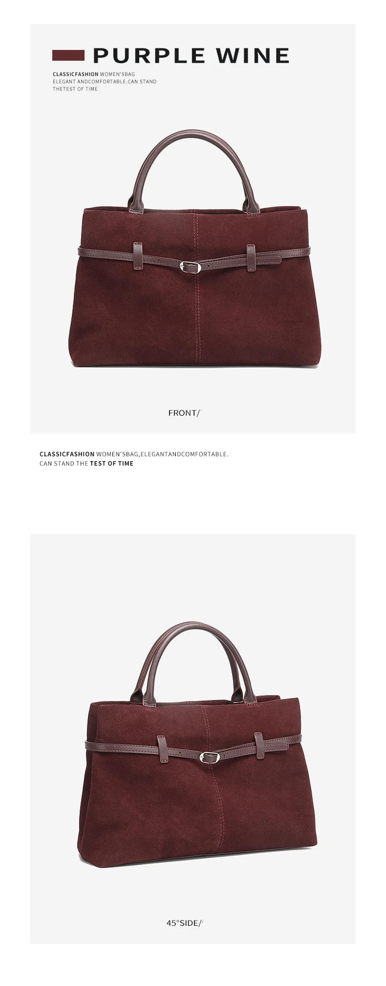 Oversized Suede Leather Briefcase Spacious Handheld Shoulder Crossbody Bag Women Slouchy Commuting Premium Light Luxury Handbag