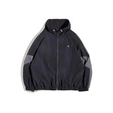 Maden Casual Detachable Double Zipper Patchwork Jackets Stand-up Collar Loose Fit Letter Jacket For Men's Spring and Fall Coat