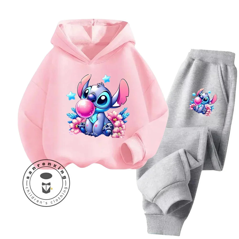 Disney Stitch Long Sleeve Hoodie & Pants Set