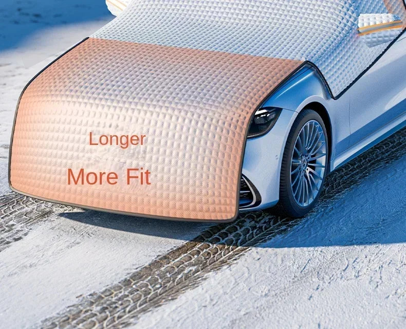 All-Weather Half Car Cover – Windshield & Roof Protection