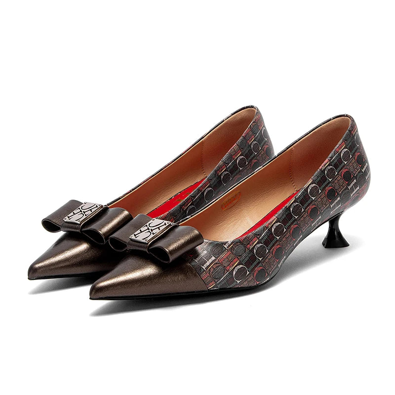 CHCH Women's Velvet Block Heel Pumps | Office & Evening