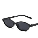 Vintage Small Frame Oval Sunglasses – Black Round Designer Style, Unisex Cool Eyewear for Men & Women, Fashion Circular UV Sun Glasses