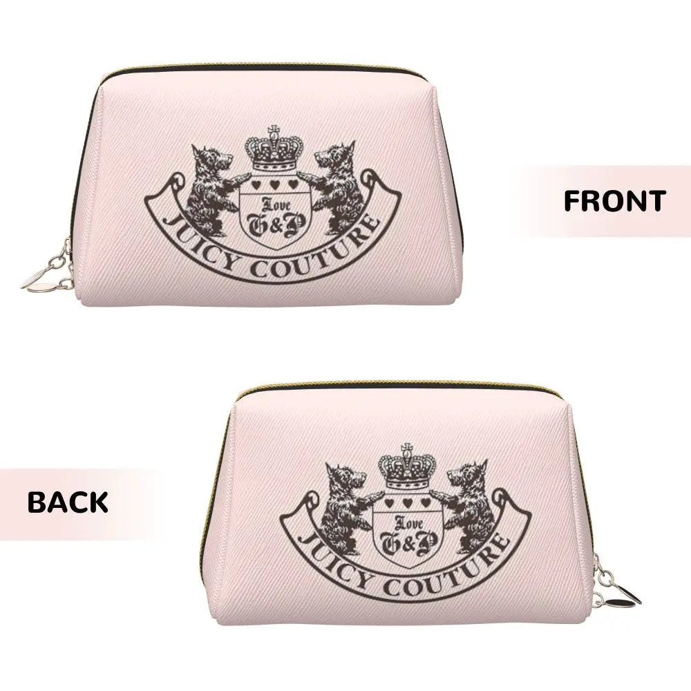 J-Juicy-C-Couture Makeup Bag Zipper Pouch Travel Cosmetic Bags Large Leather Portable Cosmetic Bag for Women