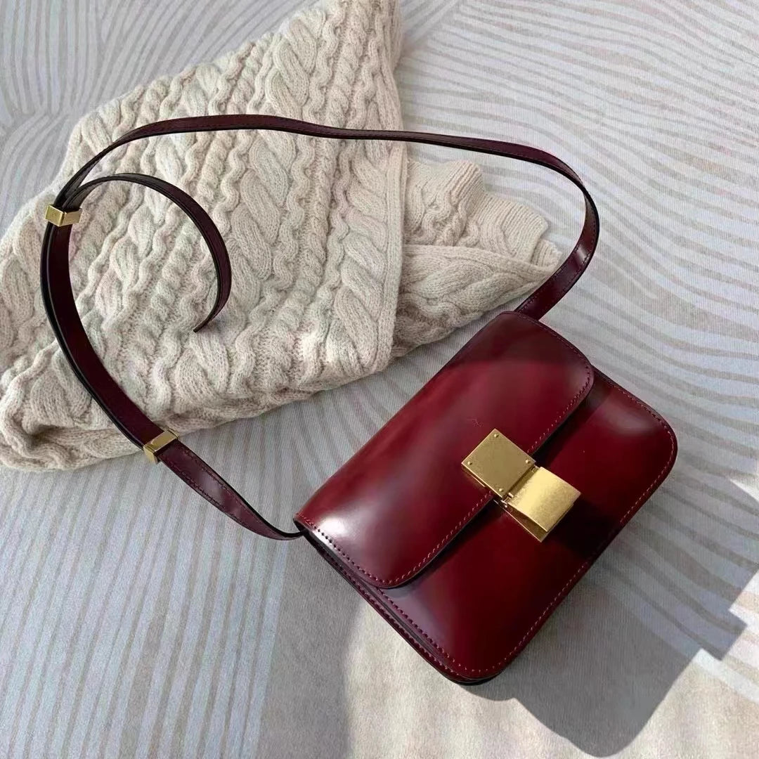Women’s Genuine Leather Shoulder Bag 2025 Trend Brand Small Square Bags Luxury Designer Handbag Fashion Messenger BagsTofu Bags