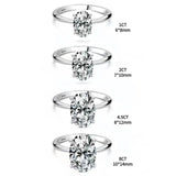 925 Sterling Silver Oval Cut Zircon Ring – Luxury Engagement & Wedding Jewelry