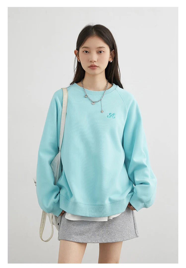 Women's Embroidered Raglan Sweatshirt