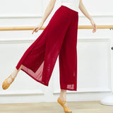 Women's Wide-Leg Nylon Dance Pants