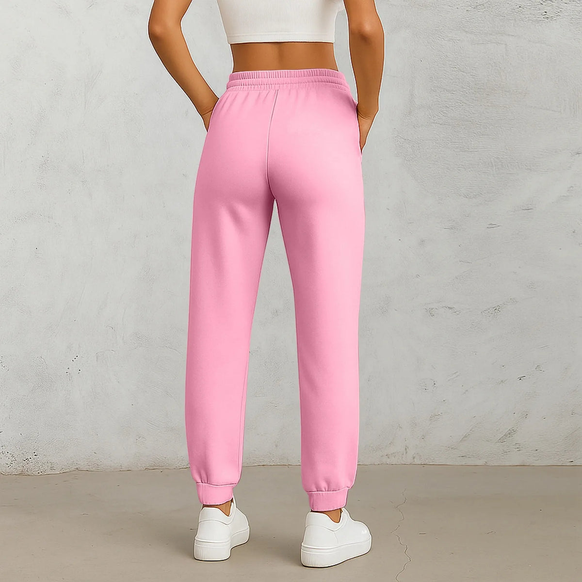Women's High-Waist Drawstring Straight-Leg Pants