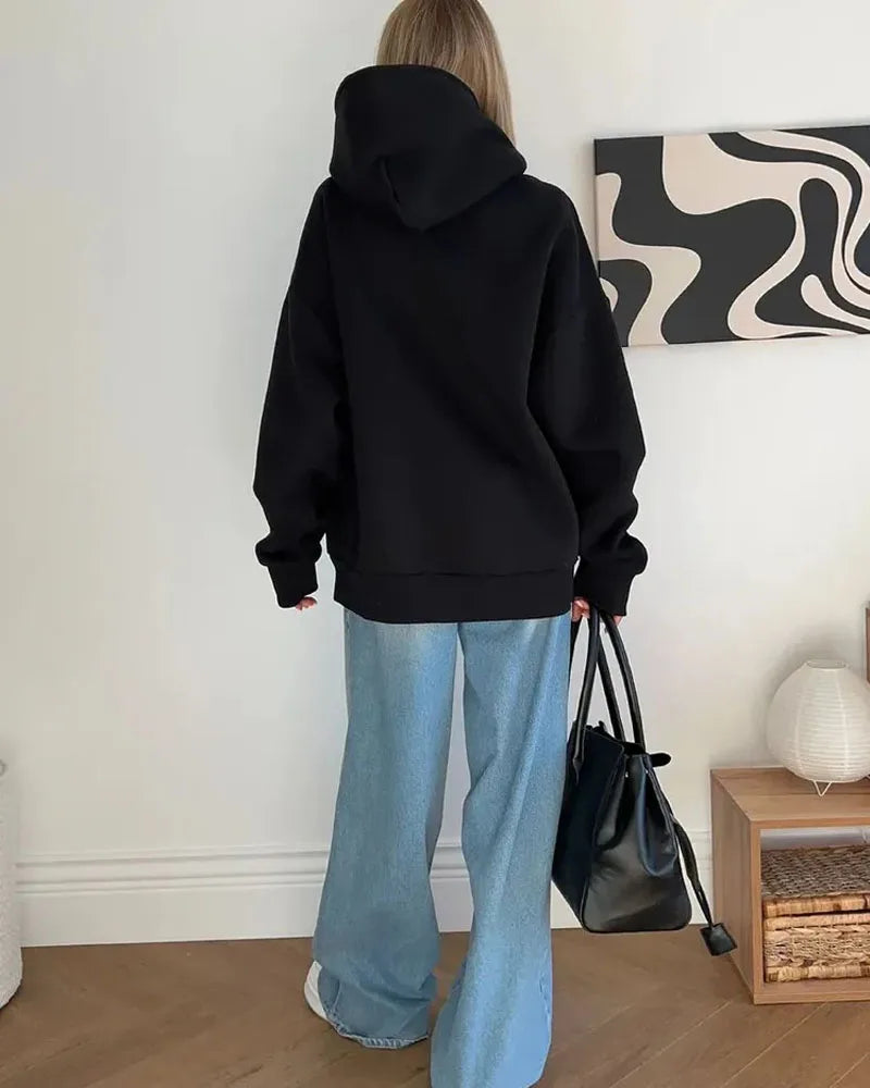 Women’s Relaxed Fleece Zip-Up Hoodie with Pockets