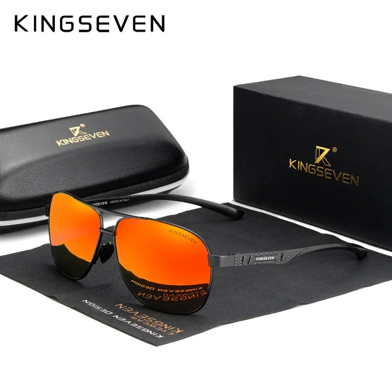 KINGSEVEN Brand Classic Male Sunglasses Men Fashion Polarized UV400 Retro Glasses Outdoor Driving Causal High Quality Eyewear