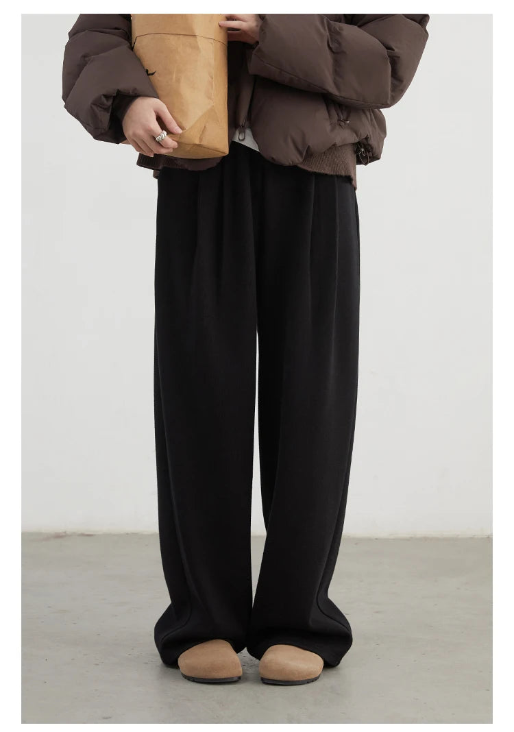 Women's High-Waisted Pleated Wide-Leg Trousers