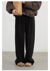 Women's High-Waisted Pleated Wide-Leg Trousers