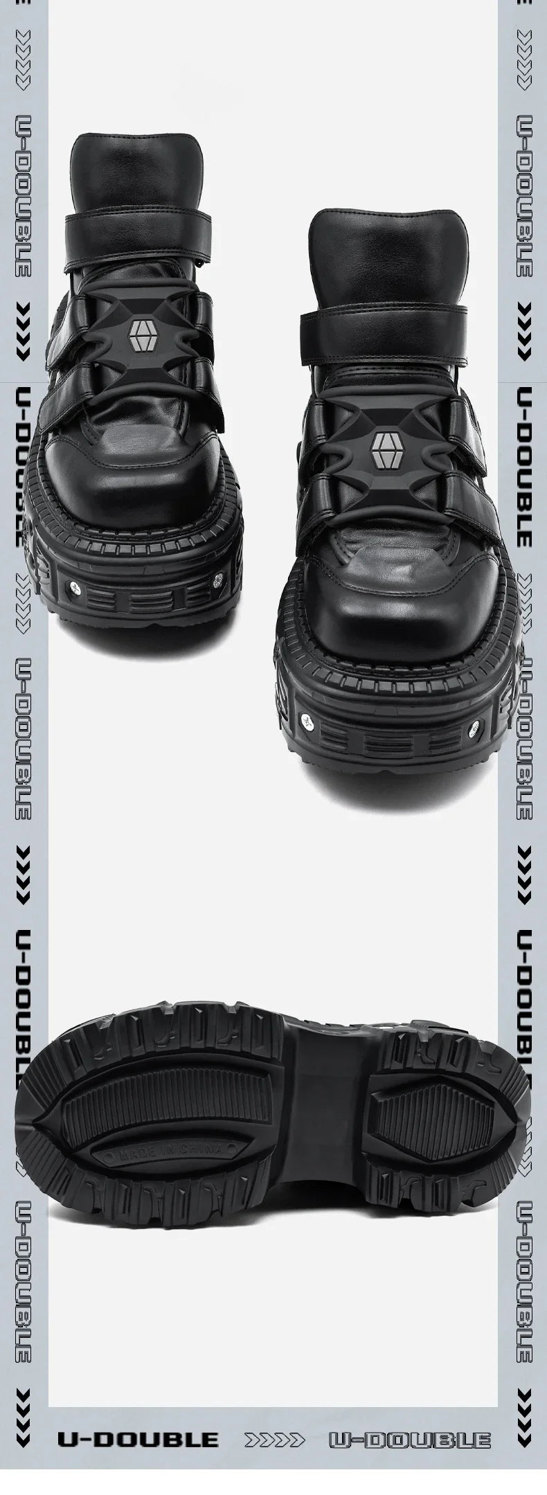 2026 New Punk Style Women Shoes Lace-up Heel Height 6CM Platform Shoes Woman Metal Decor Woman Sneakers Gothic Ankle Rock Boots