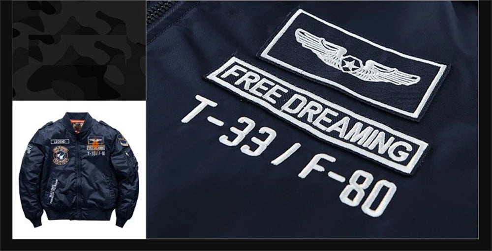 Men's MA-1 Flight Bomber Jacket | Classic Military Cargo Style Coat