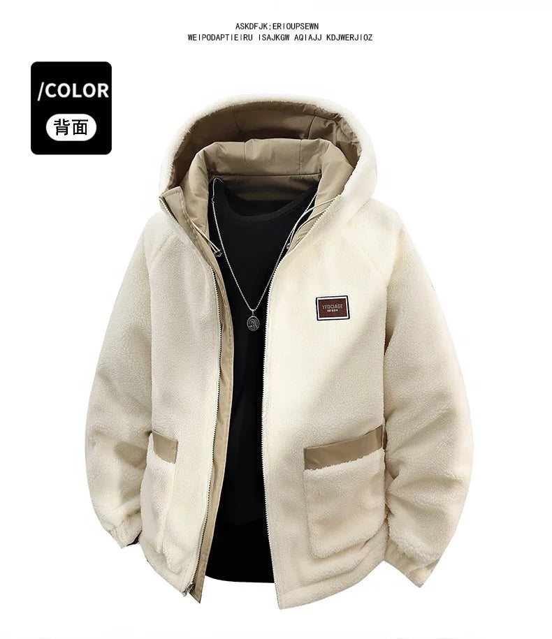 Men’s Fleece-Lined Hooded Winter Jacket