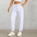 Women's High-Waist Drawstring Straight-Leg Pants
