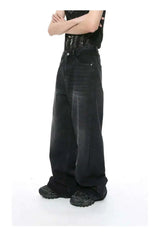 Men’s Vintage Gradient Wide-Leg Jeans