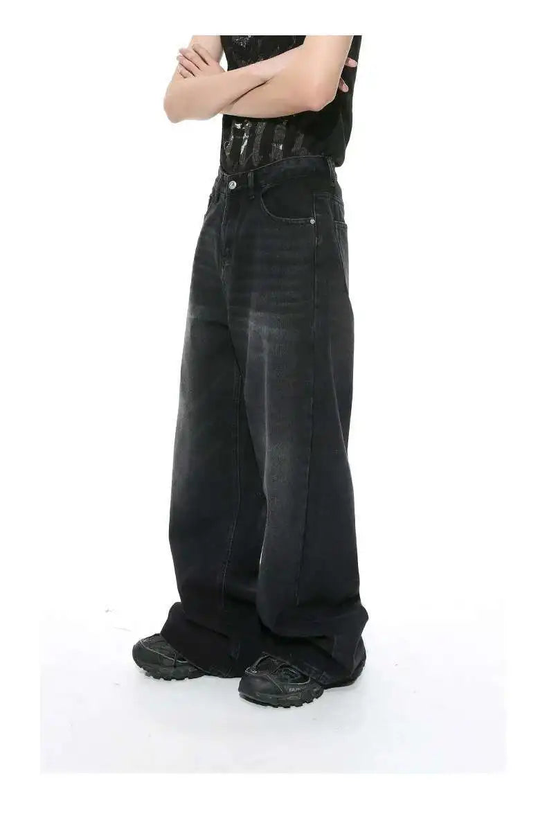 Men’s Vintage Gradient Wide-Leg Jeans