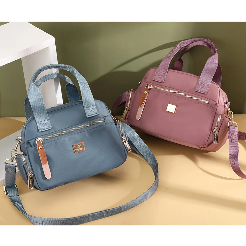 High Quality Fabric Women Shoulder Bag Pretty Style Gilrs Shopping Messenger Bag Fashion Casual Double Layers Women Handbag
