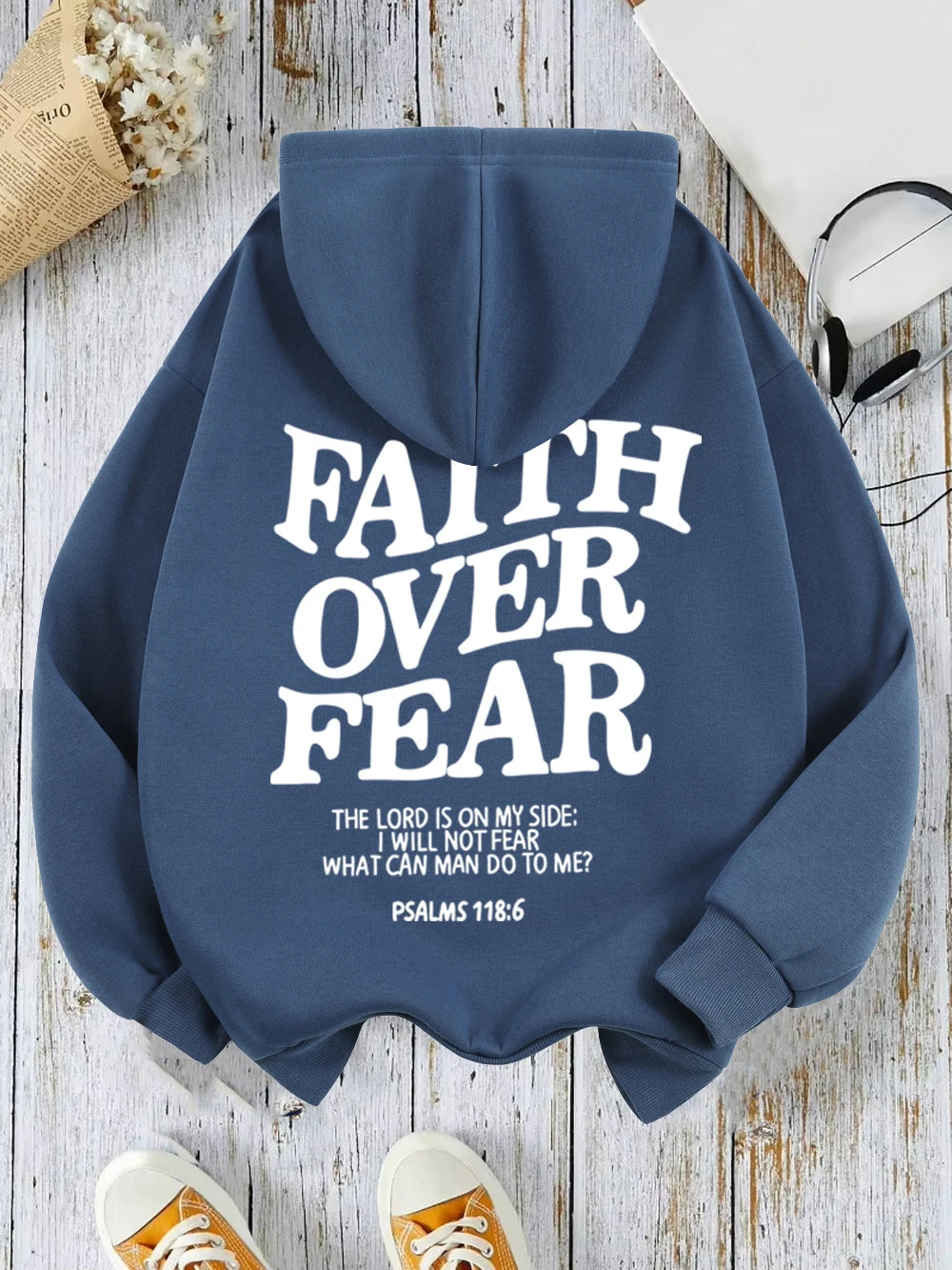 Faith Over Fear Fleece Hoodie