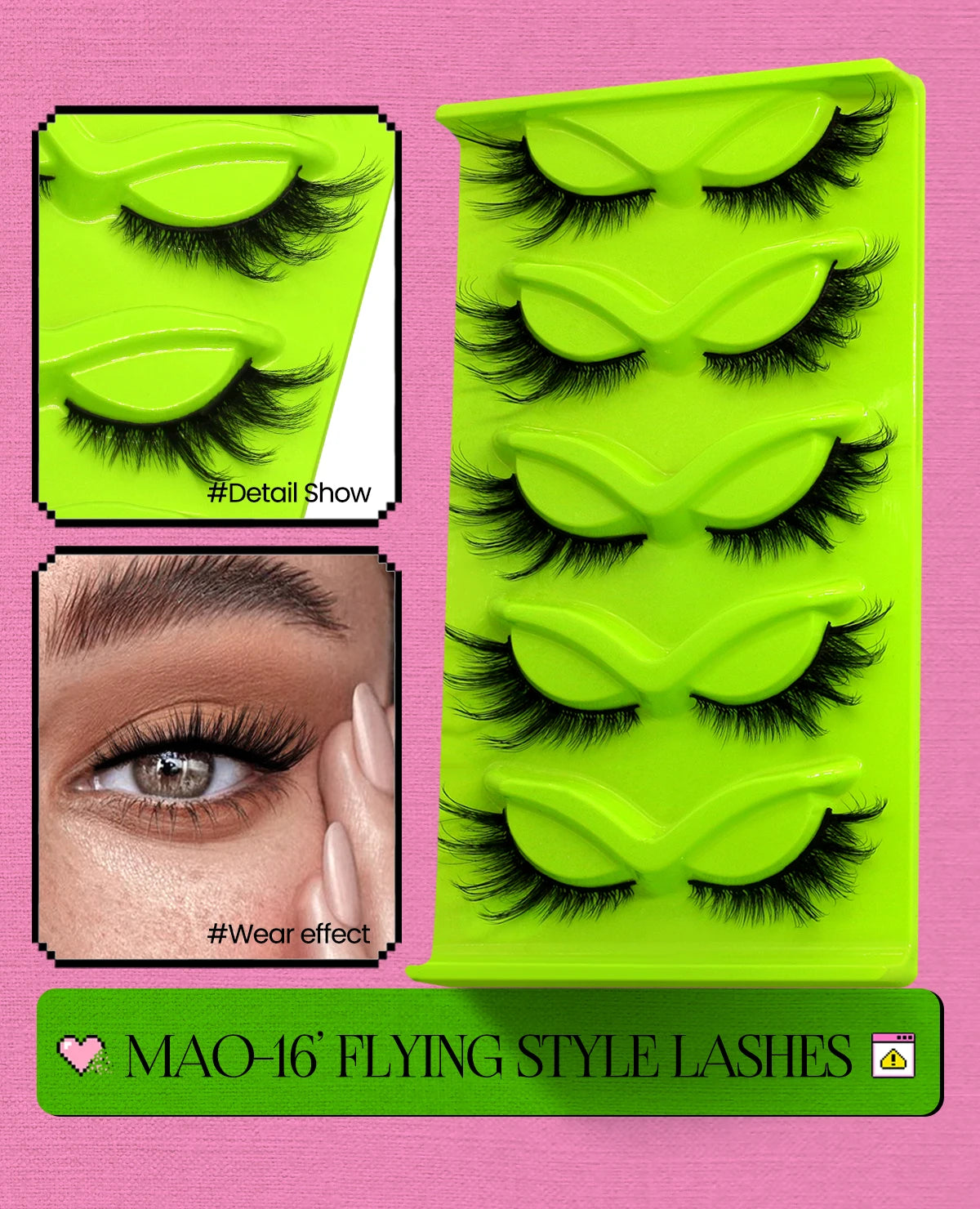 Optional 5Pairs 20Pairs Russian Strip Lashes 3D Mink Lashes Natural Dramatic Style Household Salon Eyelash Supply
