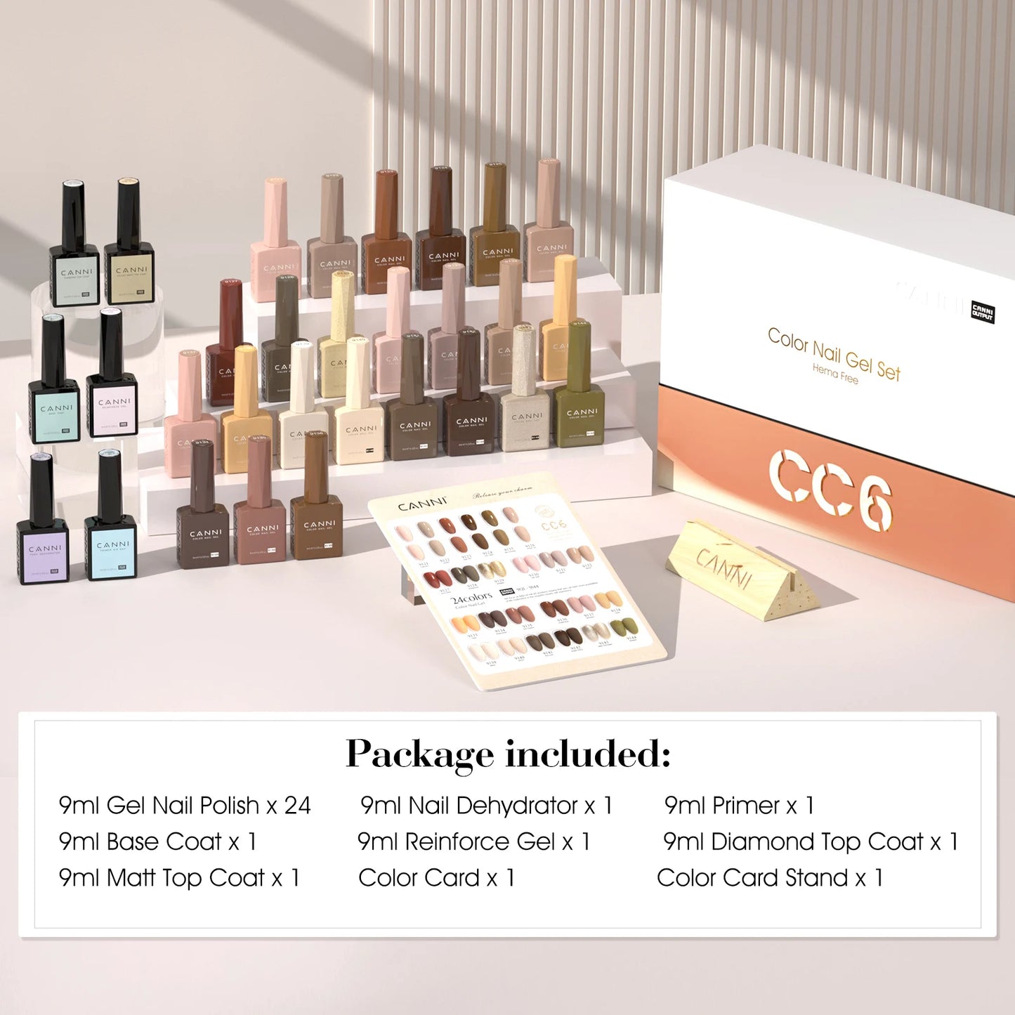 CANNI 30pcs Gel Polish Kit – HEMA & TPO Free CC Collection
