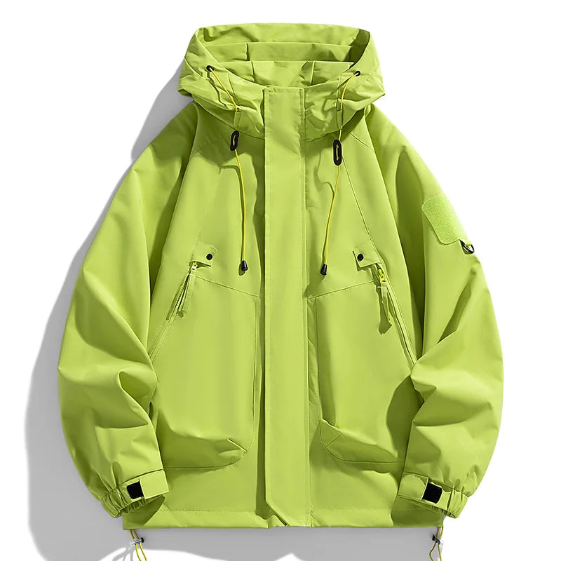 Men's Hooded Windbreaker Zip Jacket – Cargo Style