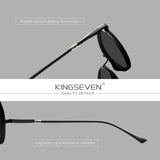 KINGSEVEN Original Causal Round Frame Sunglasses Men Polarized UV400 Eyewear Luxury Retro Fashion Women Driving Fishing Glasses