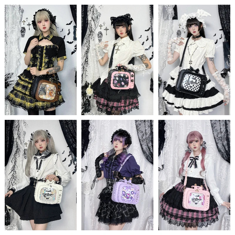 Novelty Tv Shape Ita Bag Retro Television Women Shoulder Bag Design Ita Backpack with Inserts Girls Crossbody Bag