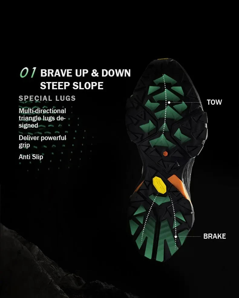 KAILAS FUGA DU Trail Running Shoes Men's Sandproof Powerful Grip Anti-slip Outdoor Breathable Sneakers Athletic Shoes KS2413111