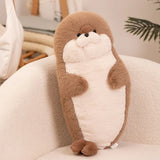 High Quality Cartoon Earphone Seal Sea Otter Plush Toy Ball Round Cushion Throw Pillow for Kids Birthday Gift School Nap Sleep