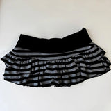 Striped Color-Block Tiered Mini Skirt – Y2K Style