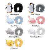 2-in-1 Cartoon Animal Travel Neck Pillow | U-Shape