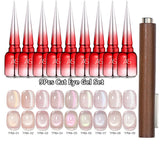 AS 9pcs Cat Eye Magnetic Moonlight Gel Nail Polish Set 15ml Sparkle White Silver Water Light Red UV Gel Nail Art Manicure Vernis