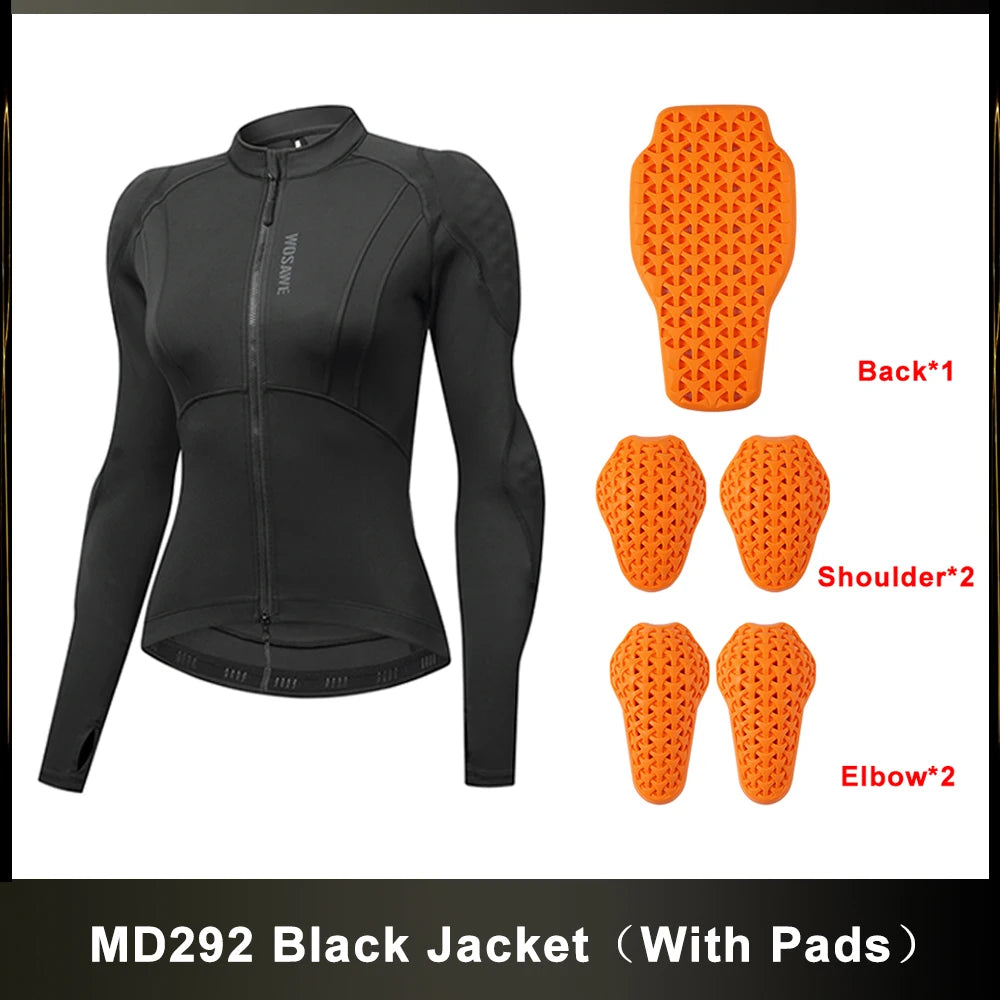 WOSAWE Women Motorcycle Jacket Summer Rider Shirt Back Support Pads Street Riding Jacket Moto Soft Gear Motorcyclist Clothing