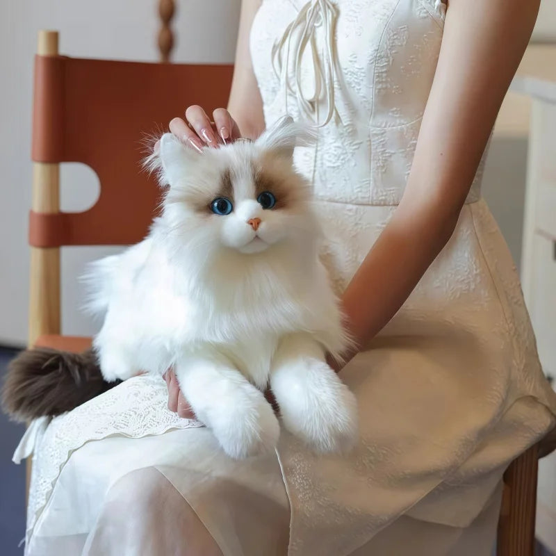 Lifelike Ragdoll Cat Plush Doll — Soft Cuddle Companion