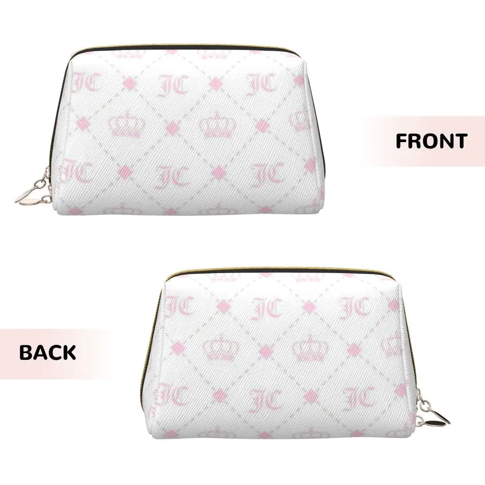 J-Juicy-C-Couture Makeup Bag Zipper Pouch Travel Cosmetic Bags Large Leather Portable Cosmetic Bag for Women