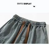 8XL Jeans New Wide Leg Washing Pants Men Trousers Neutral Solid Color Loose Casual Korean Fashion Pocket Plus Size Cargo Pant